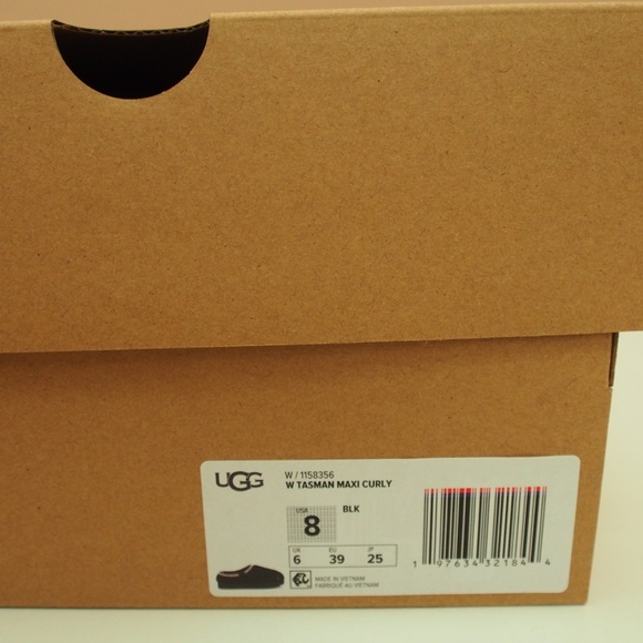 UGG Women Tasman Maxi Curly Slipper Size 7 & 8 Black - Picture 7 of 8